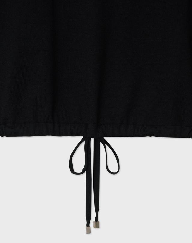 캐시미어하우스 [Murray Allan] 100%울 Cool wool Hem string Pullover_Black (BK) M62WPU002BK 착용컷