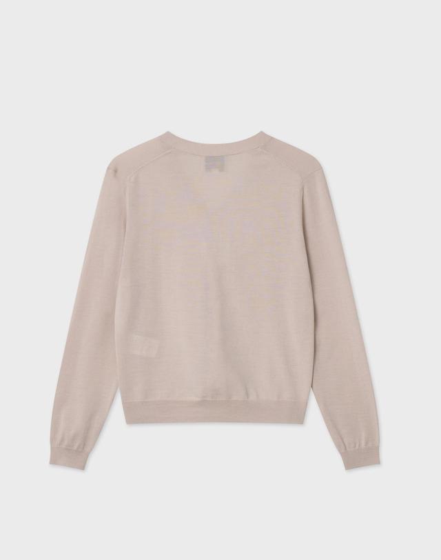 캐시미어하우스 [Murray Allan] 100%울 Airy wool V-neck Cardigan_Vanilla (VN) M62WCD009VN 착용컷