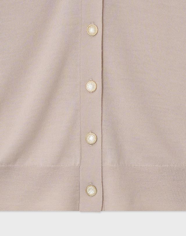 캐시미어하우스 [Murray Allan] 100%울 Airy wool V-neck Cardigan_Vanilla (VN) M62WCD009VN 착용컷
