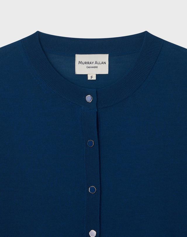 캐시미어하우스 [Murray Allan] 100%울 Airy wool Round Cardigan_Ocean (OC) M62WCD012OC 착용컷