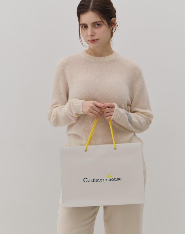 캐시미어하우스 스타 루즈 풀오버 (Sand Beige)_M63WPU007 베이지 착용컷