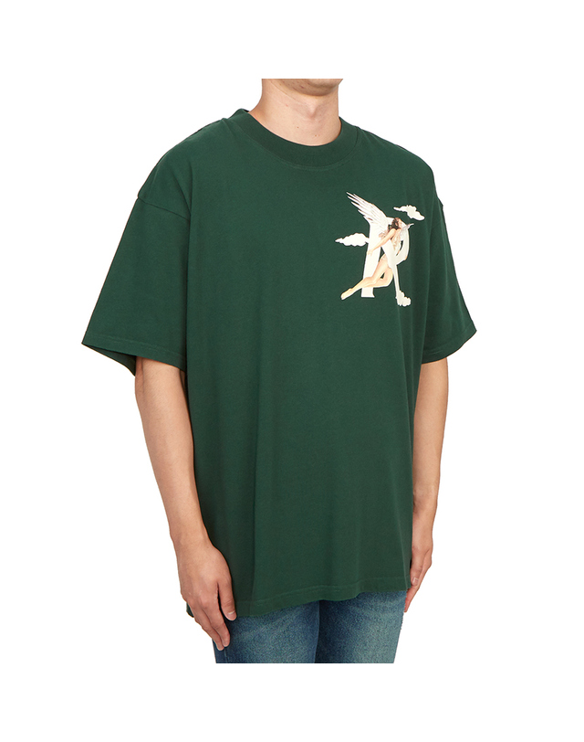 리프레젠트 리프레젠트 남성 반팔티셔츠 M05229 RACING GREEN 착용컷