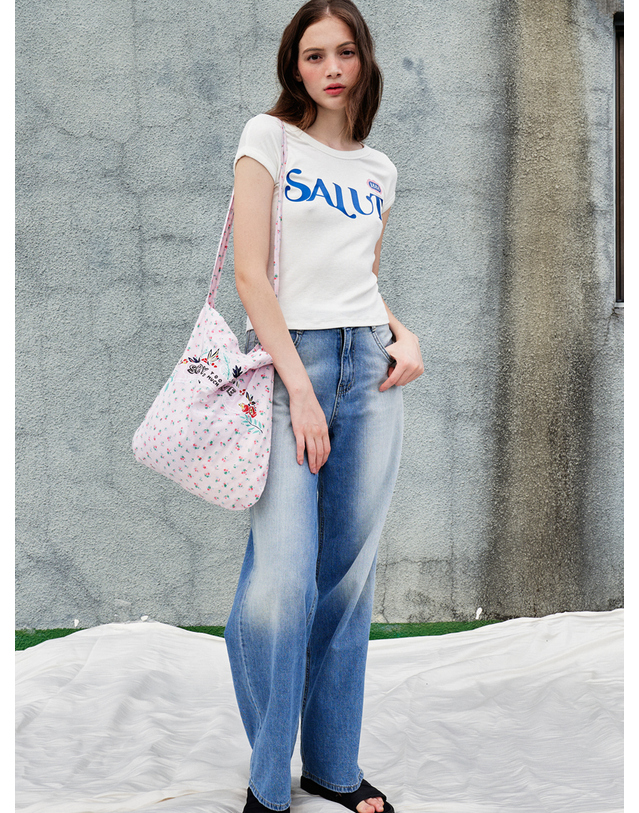 쏘리투머치러브 Soluv Party Flower Eco-Bag_Pink 착용컷