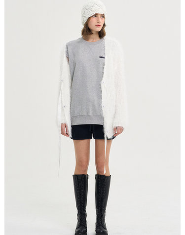 Adorable Fur String Cardigan_White
