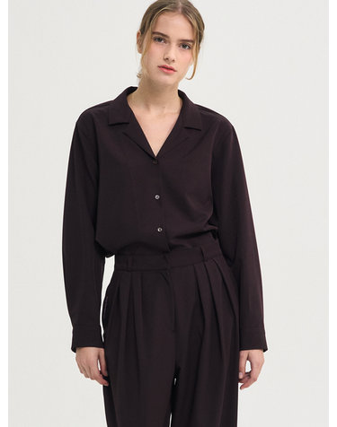 Modern Shirt Blouse_Burgundy