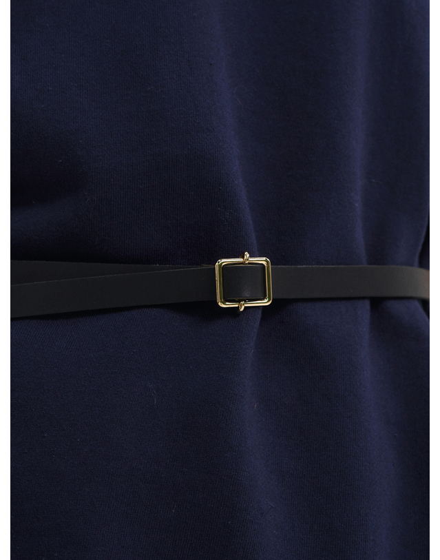 쏘리투머치러브 Square Buckle Season Leather Slim Belt_Black 착용컷