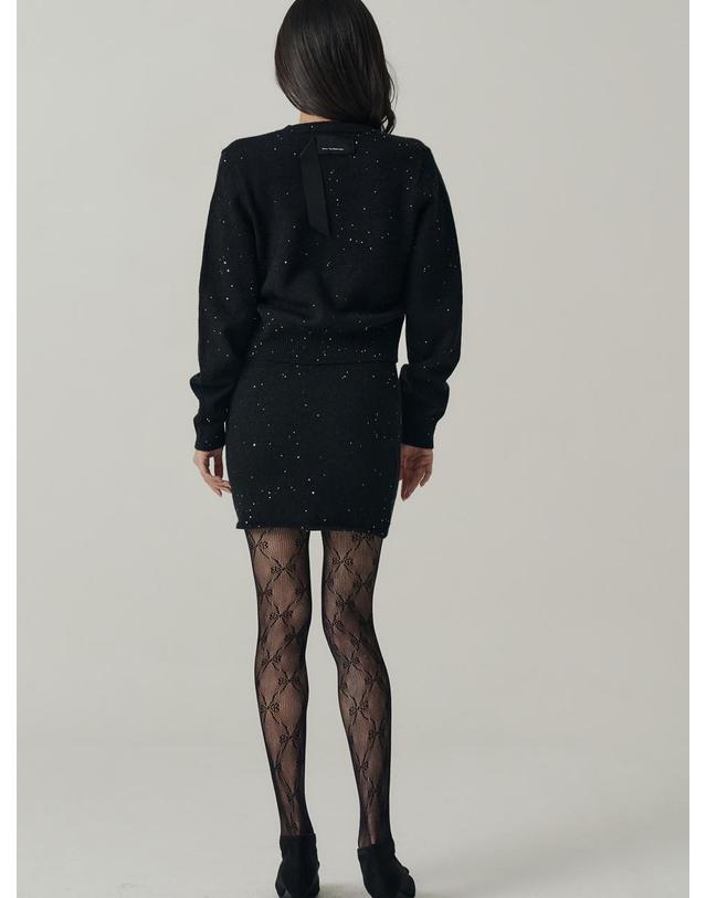 쏘리투머치러브 [인플루언서 세영 w/] Staring Night Knit Cardigan_Black 착용컷