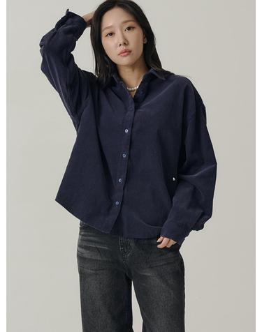 [인플루언서 세영 w/] Monkey Lady Workwear Corduroy Shirts_Navy