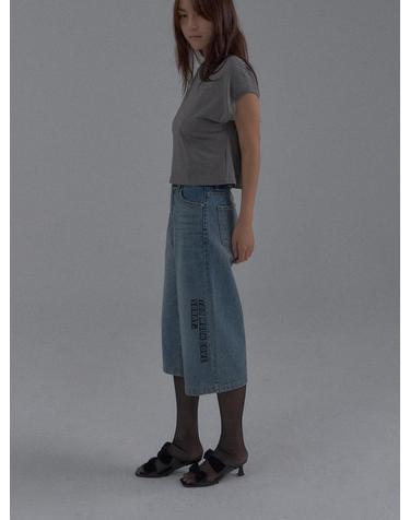 쏘리투머치러브 Straight Cut 6/10 Bermuda Denim Pants_Blue