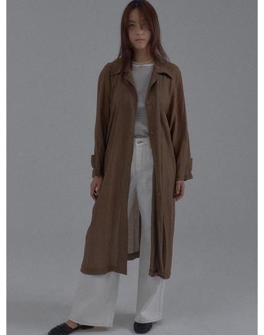 New Spring See-Through Trench Coat_Brown