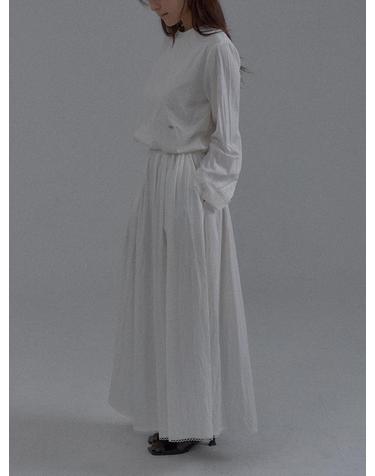 Aether White Fluid Skirt_Ivory