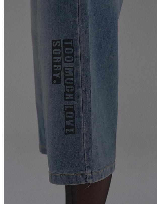 쏘리투머치러브 Straight Cut 6/10 Bermuda Denim Pants_Blue 착용컷