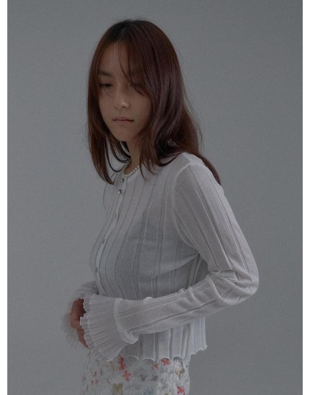 쏘리투머치러브 Pure Elegance Knit Cardigan_White 착용컷