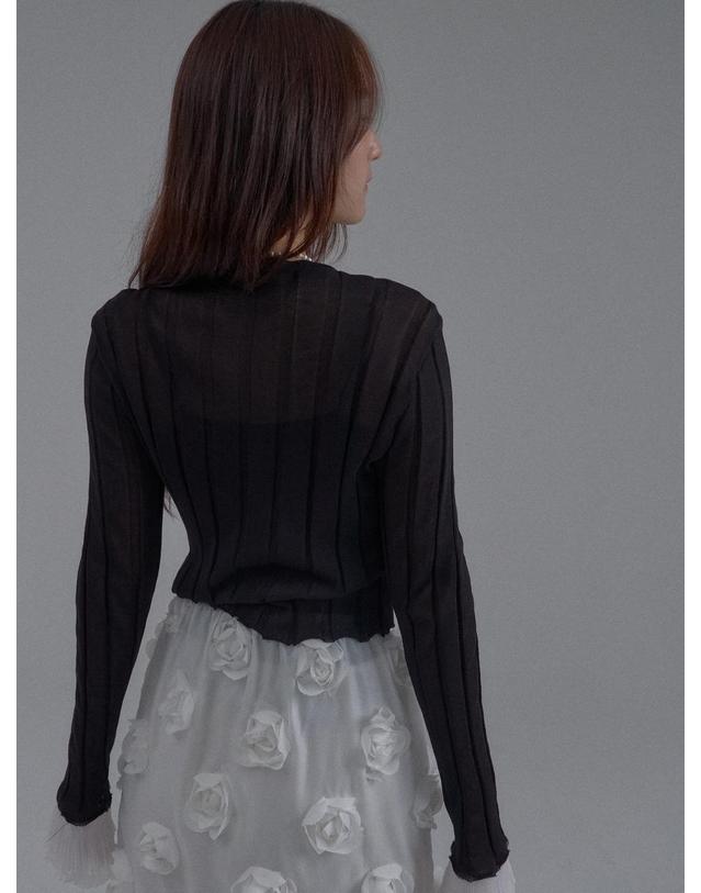 쏘리투머치러브 Pure Elegance Knit Cardigan_Black 착용컷