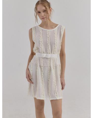 Soft Veil Garden Lace Dress_Cream