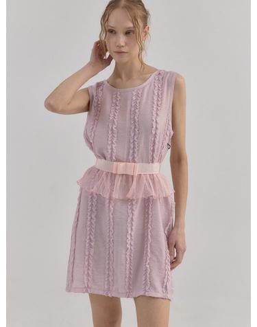 Soft Veil Garden Lace Dress_Pink