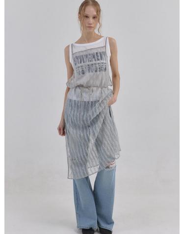 Lace Vail Layered Dress_Gray