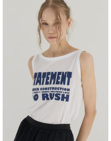 No Rush Summer Boat Neck Top_White