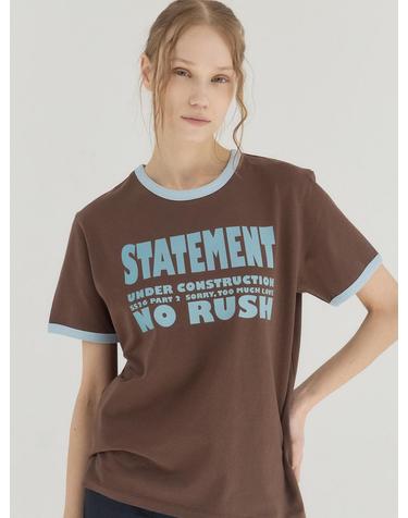 No Rush Club Ringer Tee_Brown