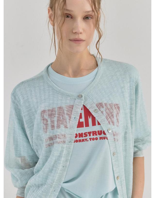 쏘리투머치러브 Serena Knit Sunshine Cardigan_Mint 착용컷