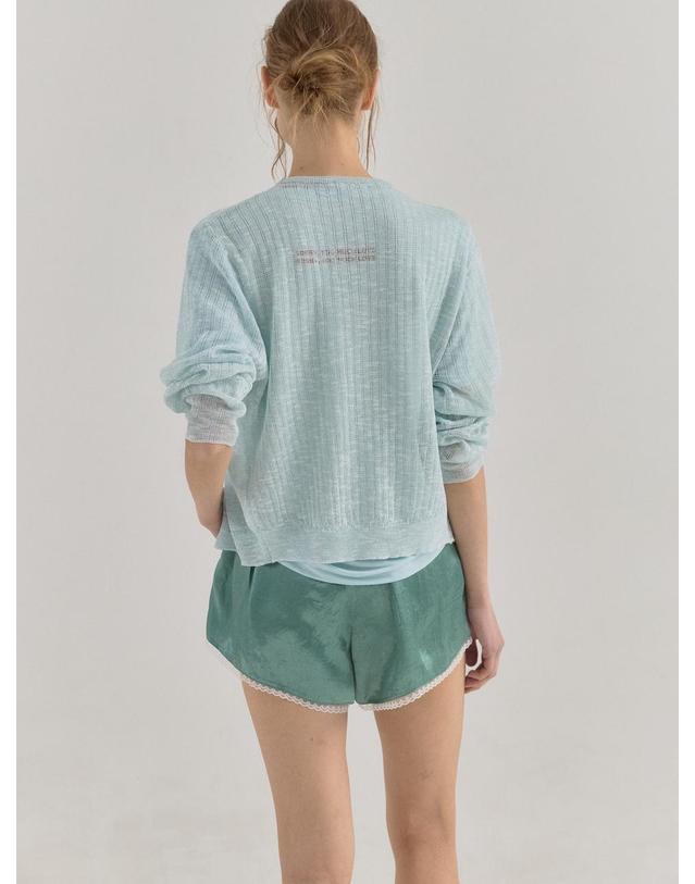 쏘리투머치러브 Serena Knit Sunshine Cardigan_Mint 착용컷