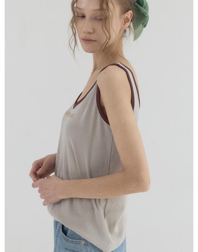 쏘리투머치러브 Muted Tone Essential Tank_Beige 착용컷
