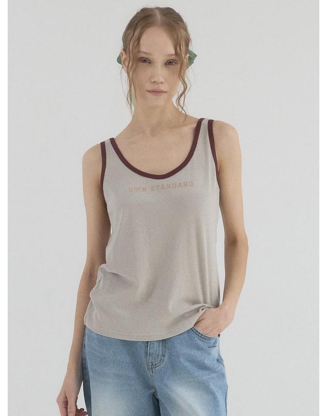 쏘리투머치러브 Muted Tone Essential Tank_Beige 착용컷
