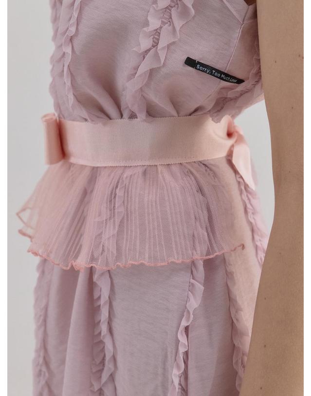 쏘리투머치러브 Soft Veil Garden Lace Dress_Pink 착용컷