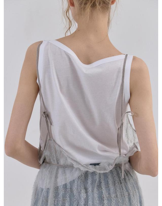 쏘리투머치러브 Lace Vail Layered Dress_Gray 착용컷