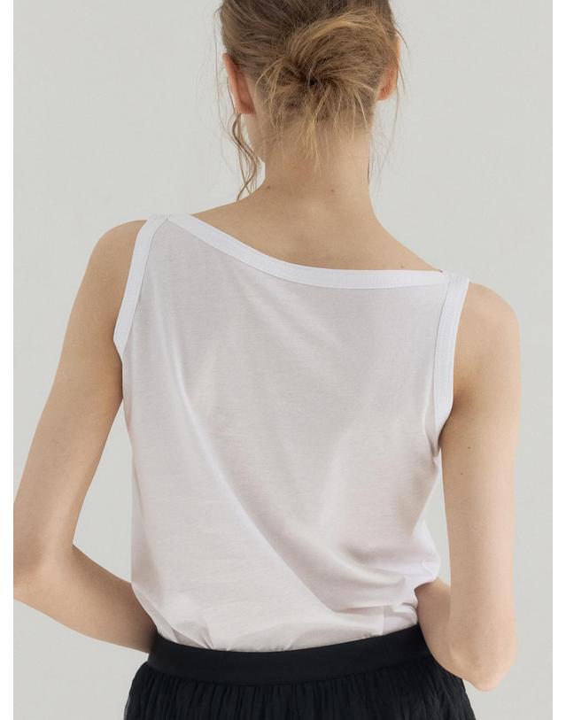 쏘리투머치러브 No Rush Summer Boat Neck Top_White 착용컷