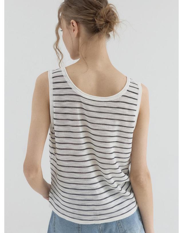 쏘리투머치러브 Summer Haze Knit Tank_Ivory 착용컷