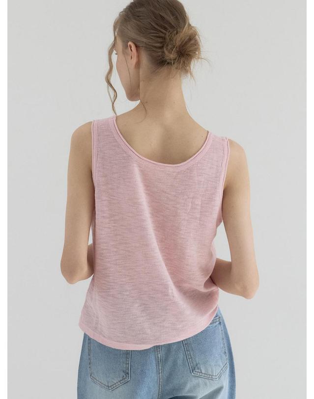 쏘리투머치러브 Summer Haze Knit Tank_Pink 착용컷