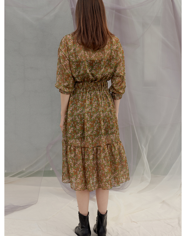 쏘리투머치러브 Annadams Ribbon Scarf Dress_Brown 착용컷