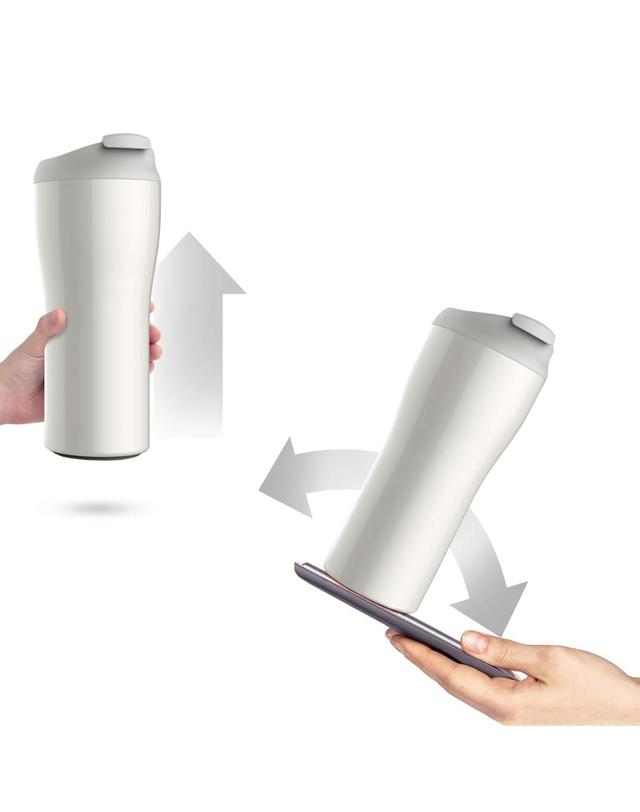 아티아트 라크 써멀 석션 텀블러 화이트 380ml 착용컷