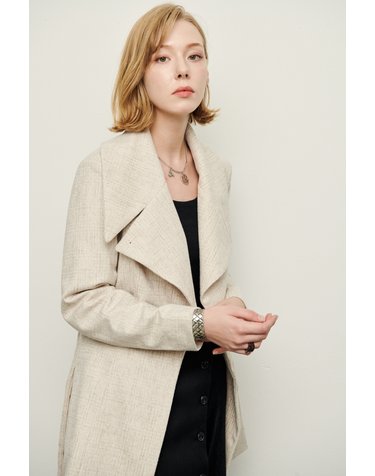 1oz Padding 2way Wool half coat