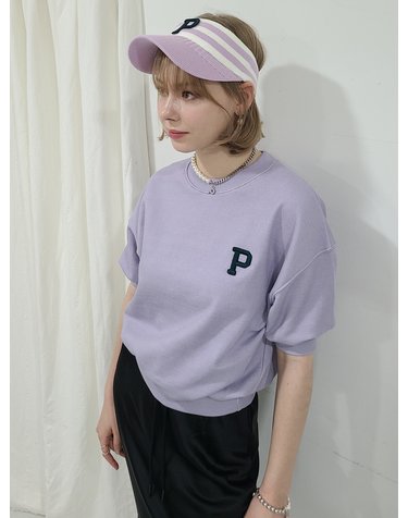 P로고 퍼플 스웻셔츠 - 반소매 맨투맨티 P logo purple sweat shirt