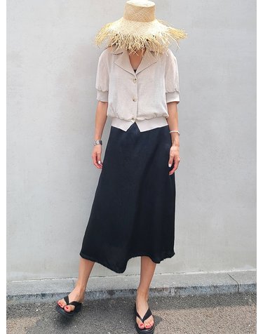 린넨 자켓 스타일 블루종 점퍼 Linen jacket style jumper