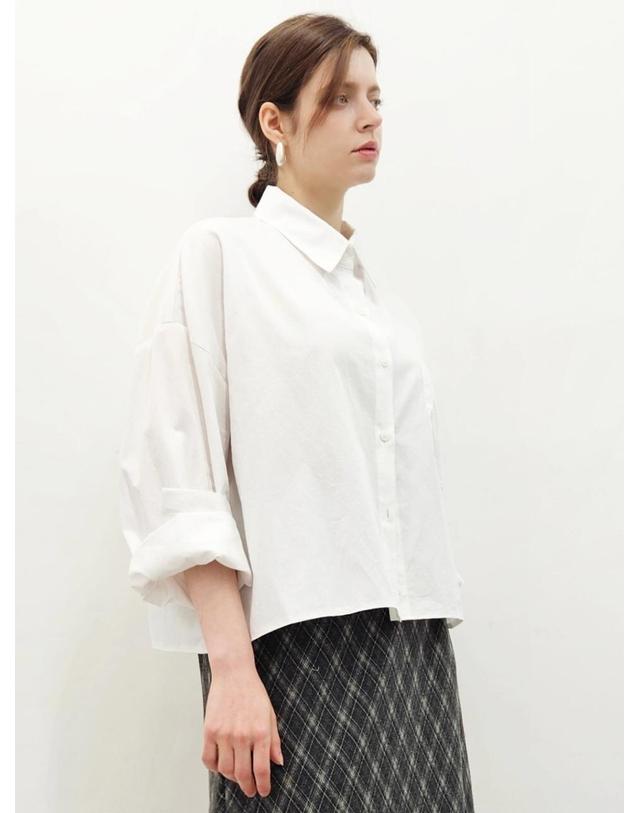 프리톤 바이오워싱 사계절 화이트셔츠 white shirt 착용컷