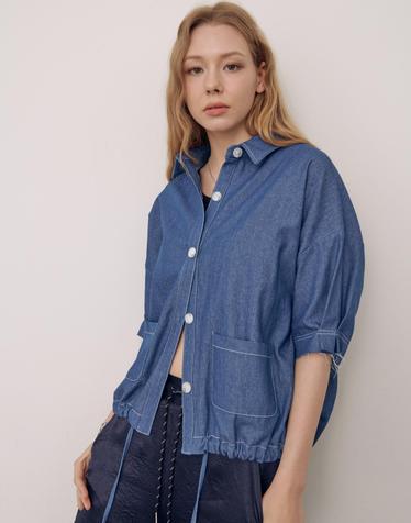 Dart point- Denim shirt jacket