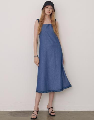Tassel trimming - Denim dress