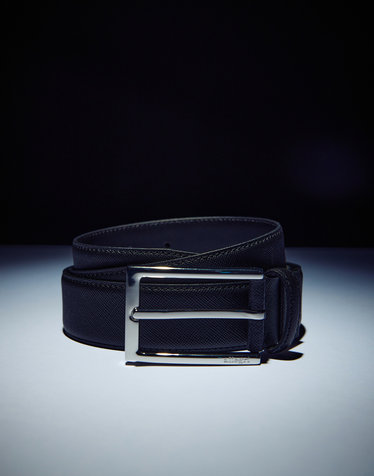 블랙《Premium Leather》[Made in Italy] 사피아노 비조 벨트