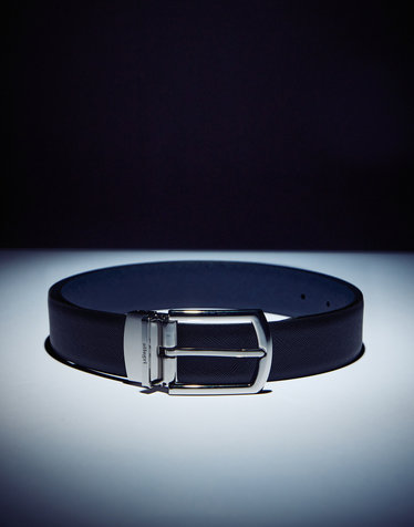 블랙《Premium Leather》[Made in Italy] 리버시블 사피아노 벨트
