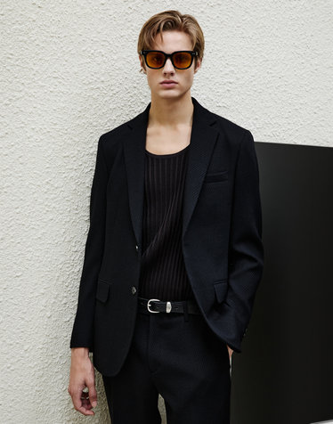 블랙《Wool Twill》셋업 자켓