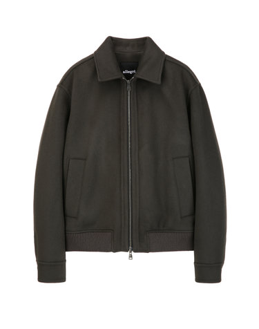 다크그레이《Wool Cashmere》핸드메이드 블루종 점퍼