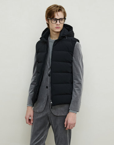 Black《X-Storm》[Italy Goose] Down Puffer Vest