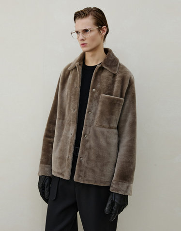 다크베이지《Real Lamb Shearling》무스탕