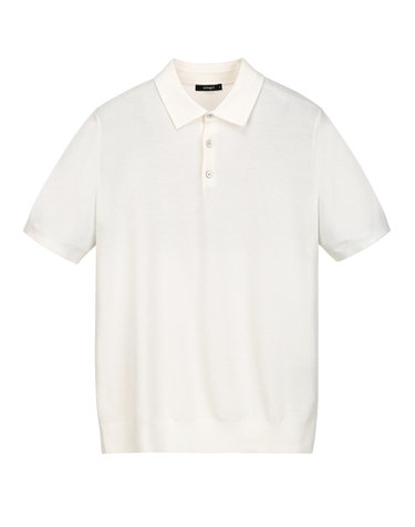화이트《Ice Cotton》카라넥 스웨터