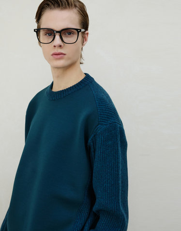 터콰이즈《Hybrid Knit Sweat》맨투맨