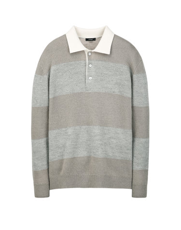 베이지《Wool Blended》럭비 스웨터