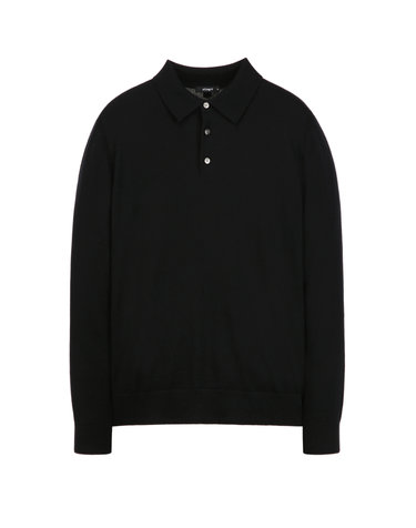 블랙《Merino Silky》카라넥 스웨터